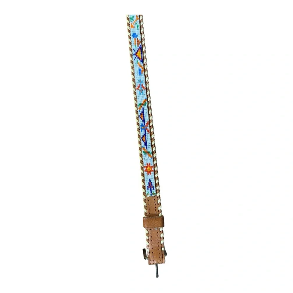 Colorful Beaded‎ Leather Belt